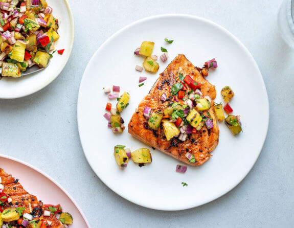 Charred Pineapple Salsa with Grilled Salmon - Cancer Nutrition Consortium