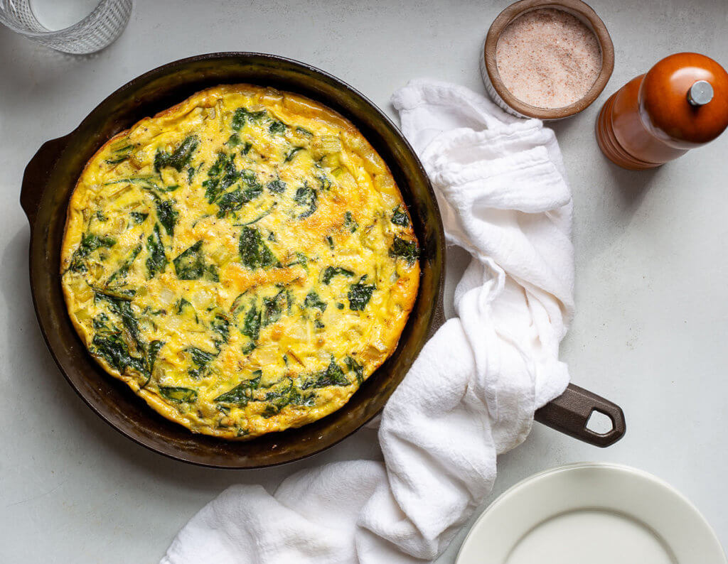 Swiss Chard Frittata - Cancer Nutrition Consortium